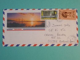 AH0 POLYNESIE LETTRE  1987 TAHITI PIRAHE A BORDEAUX  +AFF. PLAISANT++ + - Storia Postale