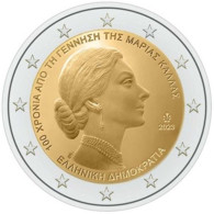 Griekenland  2023    2 Euro Commemo  "Maria Callas"     UNC Uit De Rol  UNC Du Rouleaux !! - Grèce