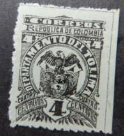 Colombia 1903 1904 (1) Coat Of Arms Departemento Del Tolima - Colombie