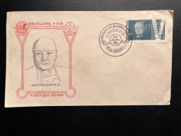 ENVELOPPE BRESIL 1965 RIO DE JANEIRO / FDC WINSTON CHURCHILL - Cartas & Documentos