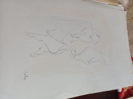 CIULLA GIROLAMO SCULTORE PIETRASANTA: BOZZA DISEGNO RARISSIMA - Dibujos