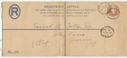 GB 1903, EVII 2d+1d Brown Large Postal Stationery Registered Envelope (Huggins & Baker RP24 Size H2, Folded Vertically) - Covers & Documents