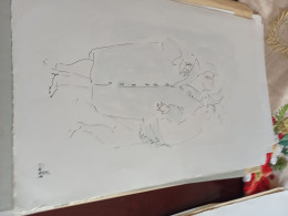 CIULLA GIROLAMO PIETRASANTA: BOZZA DISEGNO RARISSIMO CM. 35 X 50 - Dessins