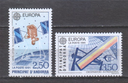 Andorra French 1991 Mi 423-424 MNH EUROPA CEPT  - 1991