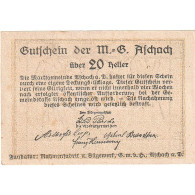 Autriche, Aschach, 20 Heller, Blason, 1920, SUP+, Mehl:FS 53IIb01 - Oesterreich