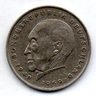 GERMANY - FEDERAL REPUBLIC, 2 Mark, Copper-Nickel, Year 1974-G, KM # 124 - 2 Mark
