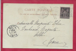 Y&T N°103   CAD EXPO UNIVERSELLE  PARIS    Vers   ALBI      1900 - Covers & Documents