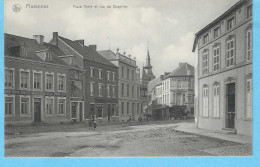 Florennes-+/-1910-Place Verte-Attelage-Cheval-Café De L'Union, Louis Pestiaux-Maison Barré-Chapellerie-Rare - Florennes