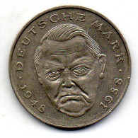 GERMANY - FEDERAL REPUBLIC, 2 Mark, Copper-Nickel, Year 1992-D, KM # 170 - 2 Mark