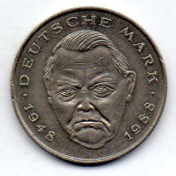 GERMANY - FEDERAL REPUBLIC, 2 Mark, Copper-Nickel, Year 1988-G, KM # 170 - 2 Marchi