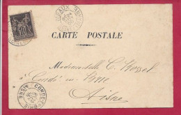 Y&T N°103     MEAUX   Vers   CONDE EN BRIE    1900 - Briefe U. Dokumente