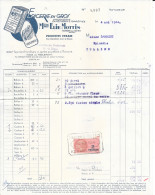 Lot De 2 Factures Epicerie En Gros Maison Elie Mottin, Romans-sur-Isère 1944 (Produits Syram, Café Et Lessive Monopole) - Food