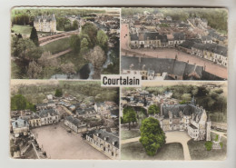 CPSM COURTALAIN (Eure Et Loir) - En Avion Au-dessus De.....4 Vues - Courtalain