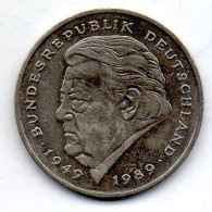 GERMANY - FEDERAL REPUBLIC, 2 Mark, Copper-Nickel, Year 1990-G, KM # 175 - 2 Marcos