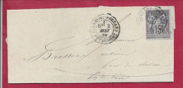 Y&T N°77 LAC  CLERRMONT FERRAND   Vers   TOUR DU CHATEAU 1878 - Lettres & Documents