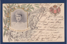 CPA Monaco Royalty Circulée Princesse Alice - Palais Princier