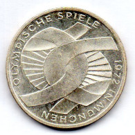 GERMANY - FEDERAL REPUBLIC, 10 Mark, Silver, Year 1972-G, KM # 131 - 10 Marchi