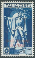 1930 EGEO POSTA AEREA FERRUCCI 1 LIRA MH * - RC14-7 - Egeo