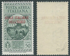 1932 EGEO POSTA AEREA GARIBALDI 50 CENT MNH ** - RC14-9 - Egée