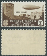 1933 EGEO POSTA AEREA ZEPPELIN 3 LIRE MNH ** - RC14-9 - Egeo