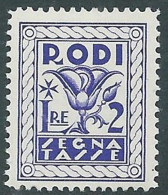 1934 EGEO SEGNATASSE 2 LIRE MNH ** - RC15-7 - Aegean