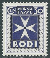 1934 EGEO SEGNATASSE 30 CENT MNH ** - RC15-6 - Egée