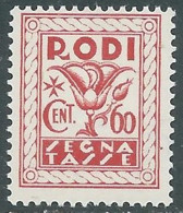 1934 EGEO SEGNATASSE 60 CENT MNH ** - RC15-6 - Aegean