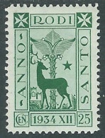 1935 EGEO ANNO SANTO 25 CENT MH * - RC15-3 - Egée