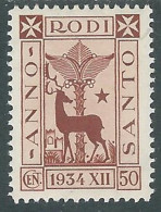 1935 EGEO ANNO SANTO 50 CENT MH * - RC15-4 - Egée