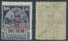 1944 OCCUPAZIONE TEDESCA EGEO PRO SINISTRATI GUERRA 1,25 + 5 LIRE MNH ** - RC17 - Ägäis (Dt. Bes.)