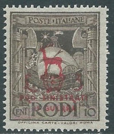 1944 OCCUPAZIONE TEDESCA EGEO PRO SINISTRATI GUERRA 10 CENT + 3 LIRE MNH ** RC17 - Egeo (Occup. Tedesca)