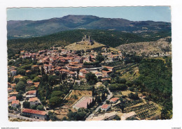 83 GRIMAUD N°7291 Vers Cogolin Vue De 1967 Le Bourg Et Les Ruines Château Fort Court De TENNIS VOIR Flamme De BEAUVALLON - Cogolin