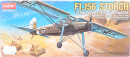 Model Kit - ACADEMY - Fi.156 Storch Afrika Korps With Kubelwagen, Scale 1/72, + Original Box - Military Vehicles