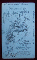 Publicité 1905 Photographia Portuguesa, Rua D'Alcantara, Lisboa, José Maria Da Silva / Photo CDV Au Verso - Personnes Anonymes