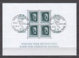 Germany Reich 1937 Mi Block 9 Canceled  - Blocks & Kleinbögen