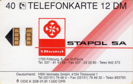 Leder-Pflege TK K208/1991 O 300€ STAPOL SA Fribourg Spezialist Hartboden Wachse Teppiche TC Industry Telecard Of Germany - Coches