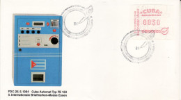 CUBA 1984 ATM No 1 COMMEMORATIVE COVER - Lettres & Documents