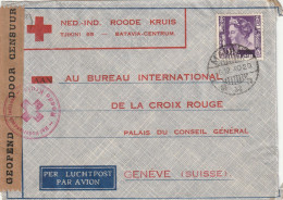 Nederlands Indië 1940, Letter To Geneve, Suisse, Red Cross (opened By Censor) - Nederlands-Indië
