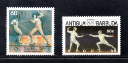 Fencing, MNH, Germany And Antigua Barbuda - Esgrima