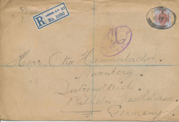 GB 20.11.1911, EVII 9d Somerset House (PERFIN) Rare Single Postage On Large Registered Cover With R-Label „London, S.W. - Covers & Documents