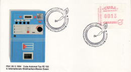 CUBA 1984 ATM No 1 COMMEMORATIVE COVER - Cartas & Documentos