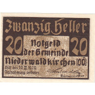 Autriche, Niederwaldkirchen, 20 Heller, Château, 1920, SPL, Mehl:FS 673a - Oesterreich
