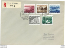 236 - 96 - Enveloppe Recommandée Avec Série Pro Patria 1955 Envoyée De Bern Bumpliz - Lettres & Documents