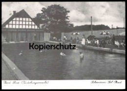 ÄLTERE REPRO KARTE BAD LAER TEUTOBURGER WALD SCHWIMM-SOL-BAD Schwimmbad Pool Reproduktion Ansichtskarte AK Cpa Postcard - Bad Laer