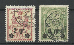 POLEN Poland 1915 Stadtpost Local City Post Warschau Michel 9 - 10 O - Used Stamps