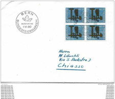 100 - 57 - Enveloppe Avec Bloc De 4 Timbres Pro Patria 1960 - Oblit Spéciale 1er Jour - Brieven En Documenten