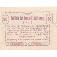 Autriche, Rutzenham, 20 Heller, Eglise, 1921, 1921-02-28, SUP, Mehl:FS 858Ib - Oesterreich