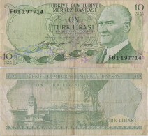 Turkey 10 Lira 1930 (1966) P-180 Banknote Europe Currency Turquie Truthahn Türkei #5180 - Turquie