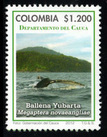 07L-KOLUMBIEN - 2012 -MNH – YUBARTA WHALE ( MEGAPTERA NOVAEANGLIAE) - CAUCA DEPARTMENT - Colombie