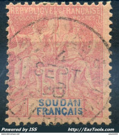 TIMBRE SOUDAN FRANCAIS TYPE GROUPE 50c N° 13 AVEC OBLITERATION LEGERE - COTE 72 € - Usados